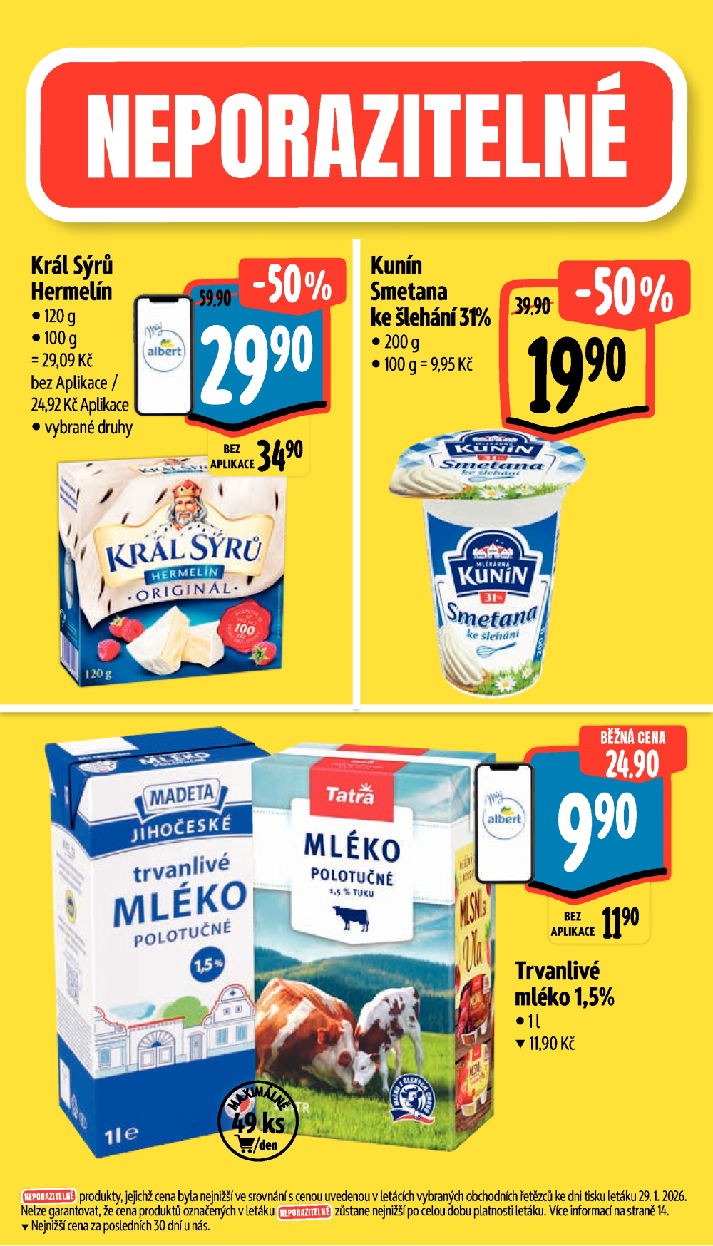 Leták Albert Supermarket leták - Brno, Stará Osada a Jihomoravské náměstí - strana 3