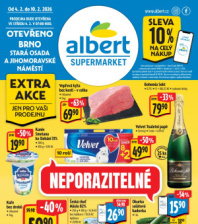 Akční leták Albert Supermarket  - Brno, Stará Osada a Jihomoravské náměstí