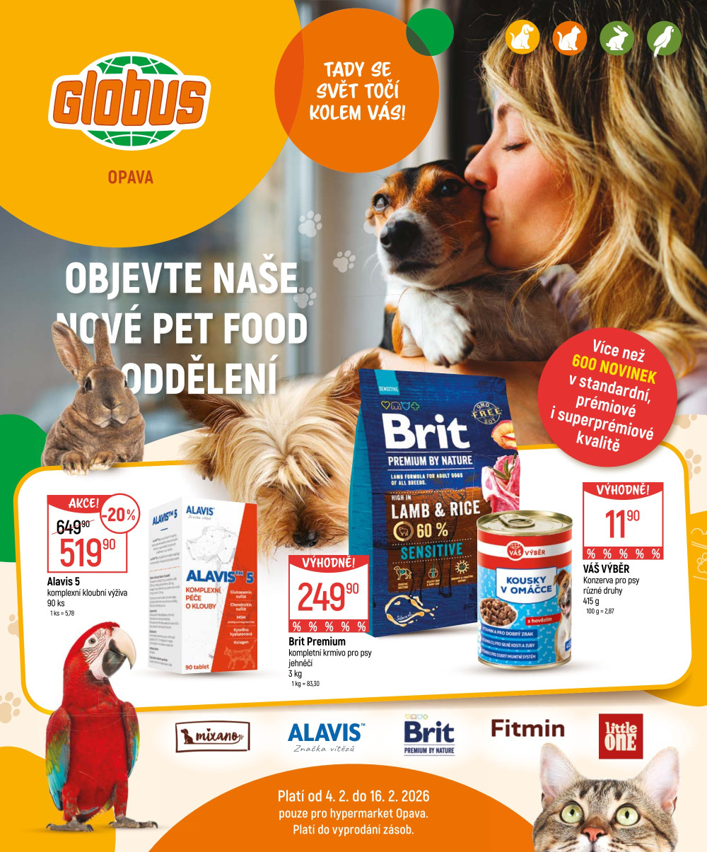 Leták Globus leták Opava - Pet food oddělení - strana 1