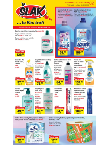 Šlak drogerie leták
