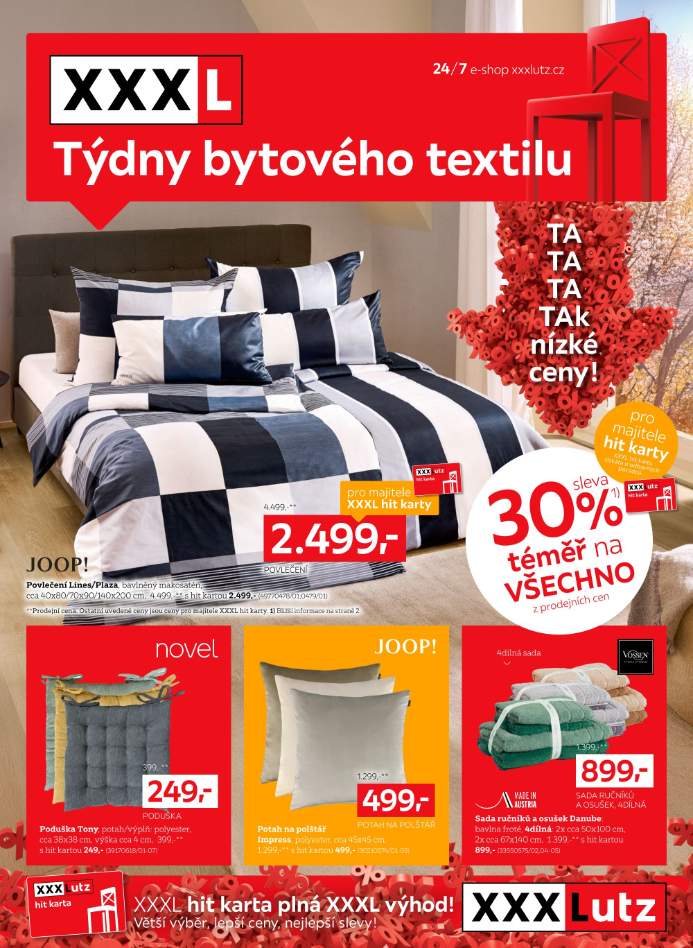 Leták XXXLutz leták - Týdny bytového textilu - strana 1