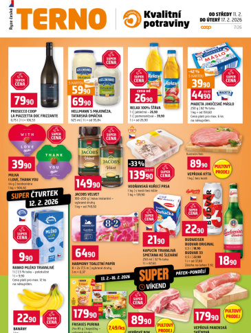 Terno leták - Tábor, Zlín, Prachatice, Strakonice, Blatná, Český Krumlov