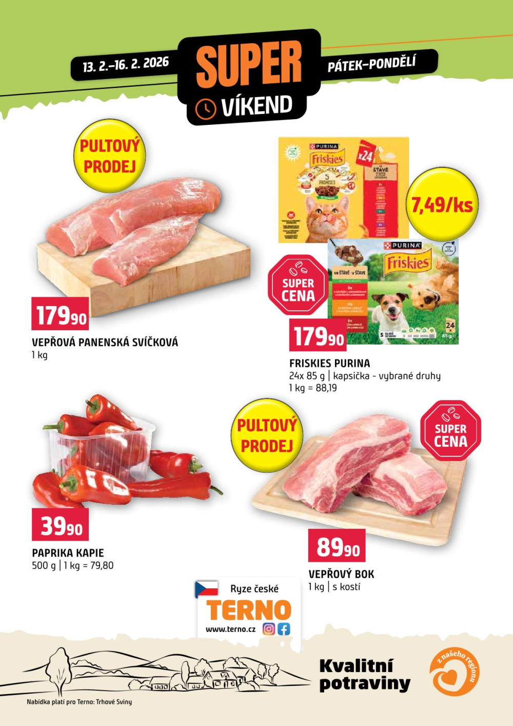 Leták Terno leták - Víkendovka Trhové Sviny - strana 1