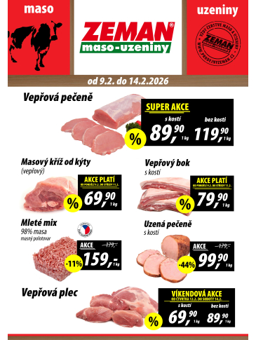 ZEMAN maso - uzeniny leták