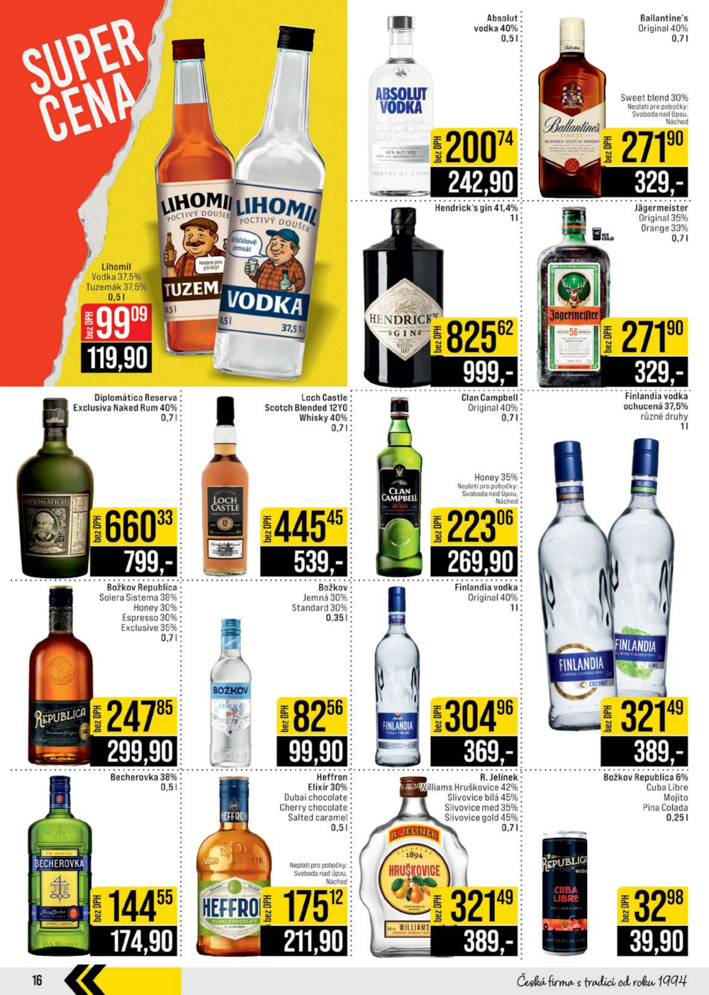 Leták JIP leták CC Cash & Carry - České Budějovice, Most, Náchod, Svoboda nad Úpou, Sušice - strana 16