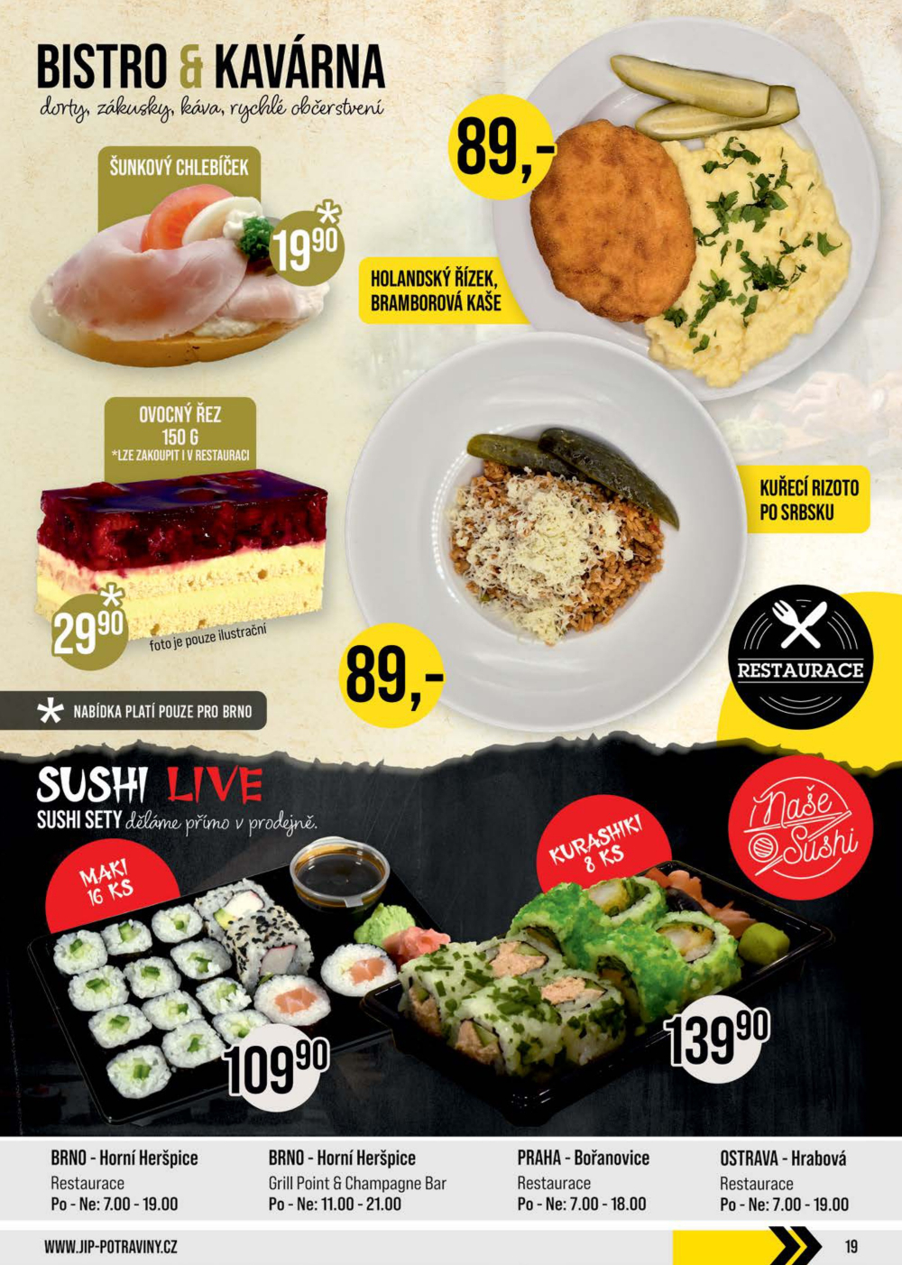 Leták JIP leták CC Cash & Carry - Brno, Ostrava, Praha, Polička, Olomouc, Karlovy Vary, Zlín, Jilemnice, Pardubice - strana 19