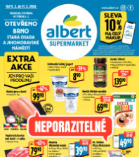 Akční leták Albert Supermarket  - Brno, Stará Osada a Jihomoravské náměstí