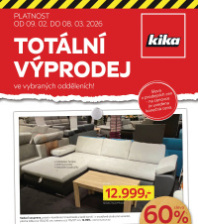 Akční leták Kika Nábytek  - Totální výprodej