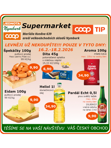 COOP Jednota Nymburk Supermarket leták
