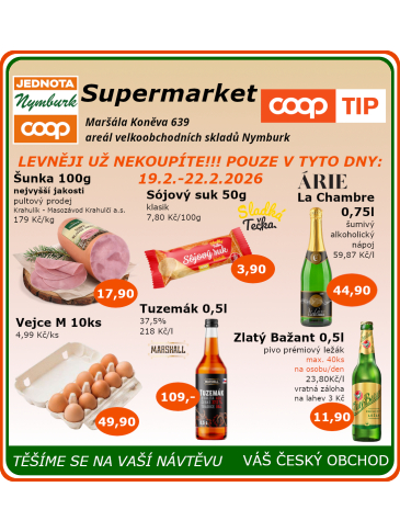 COOP Jednota Nymburk Supermarket leták