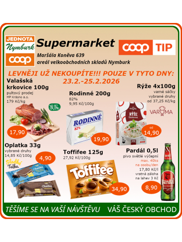 COOP Jednota Nymburk Supermarket leták
