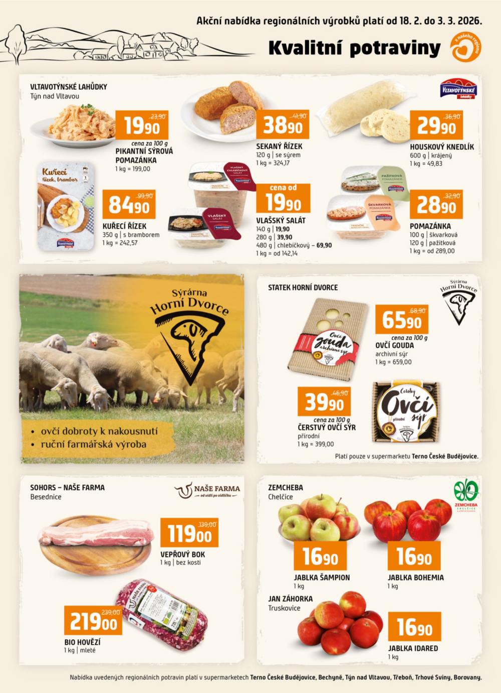 Leták Terno leták - České Budějovice, Bechyně, Borovany, Trhové Sviny, Třeboň, Týn nad Vltavou - strana 16