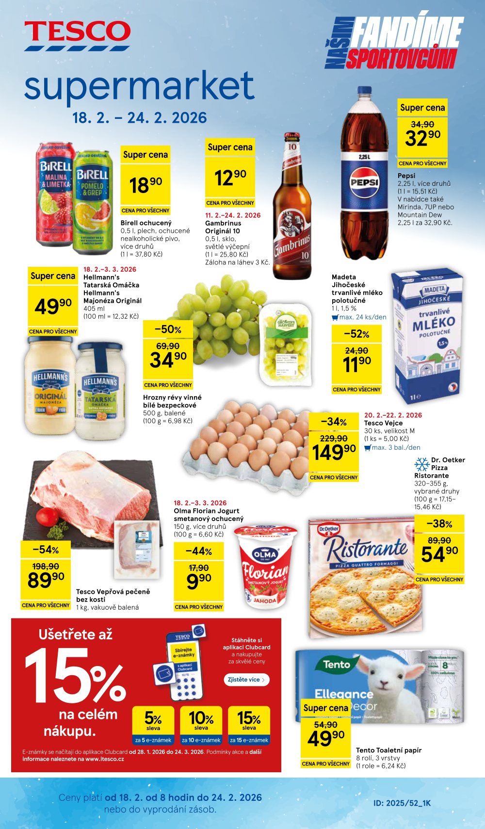 Leták Tesco supermarket leták - strana 1