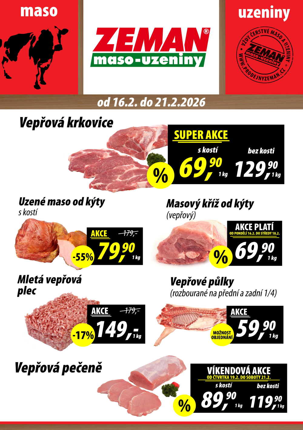 Leták ZEMAN maso - uzeniny leták - strana 1