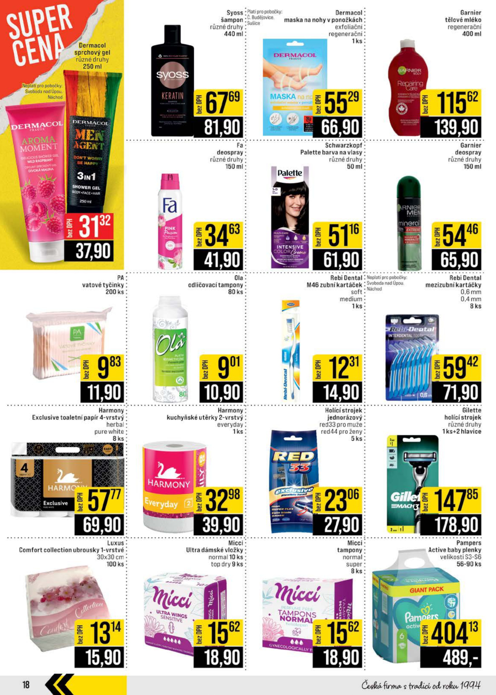 Leták JIP leták CC Cash & Carry - České Budějovice, Most, Náchod, Svoboda nad Úpou, Sušice - strana 18