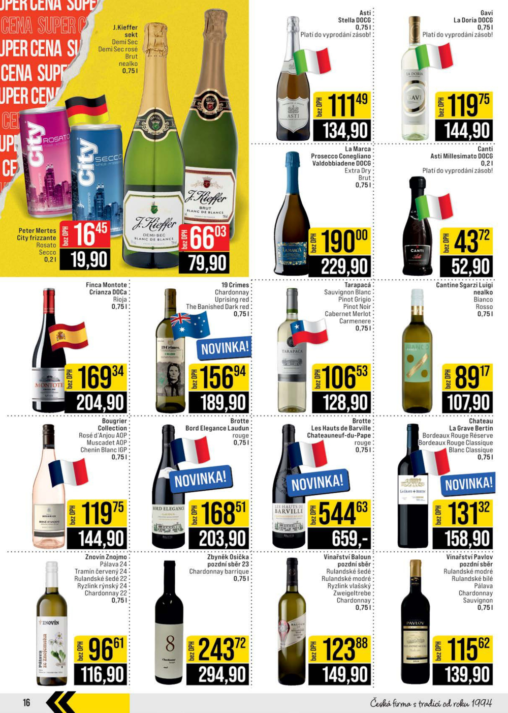 Leták JIP leták CC Cash & Carry - Brno, Ostrava, Praha, Polička, Olomouc, Karlovy Vary, Zlín, Jilemnice, Pardubice - strana 16