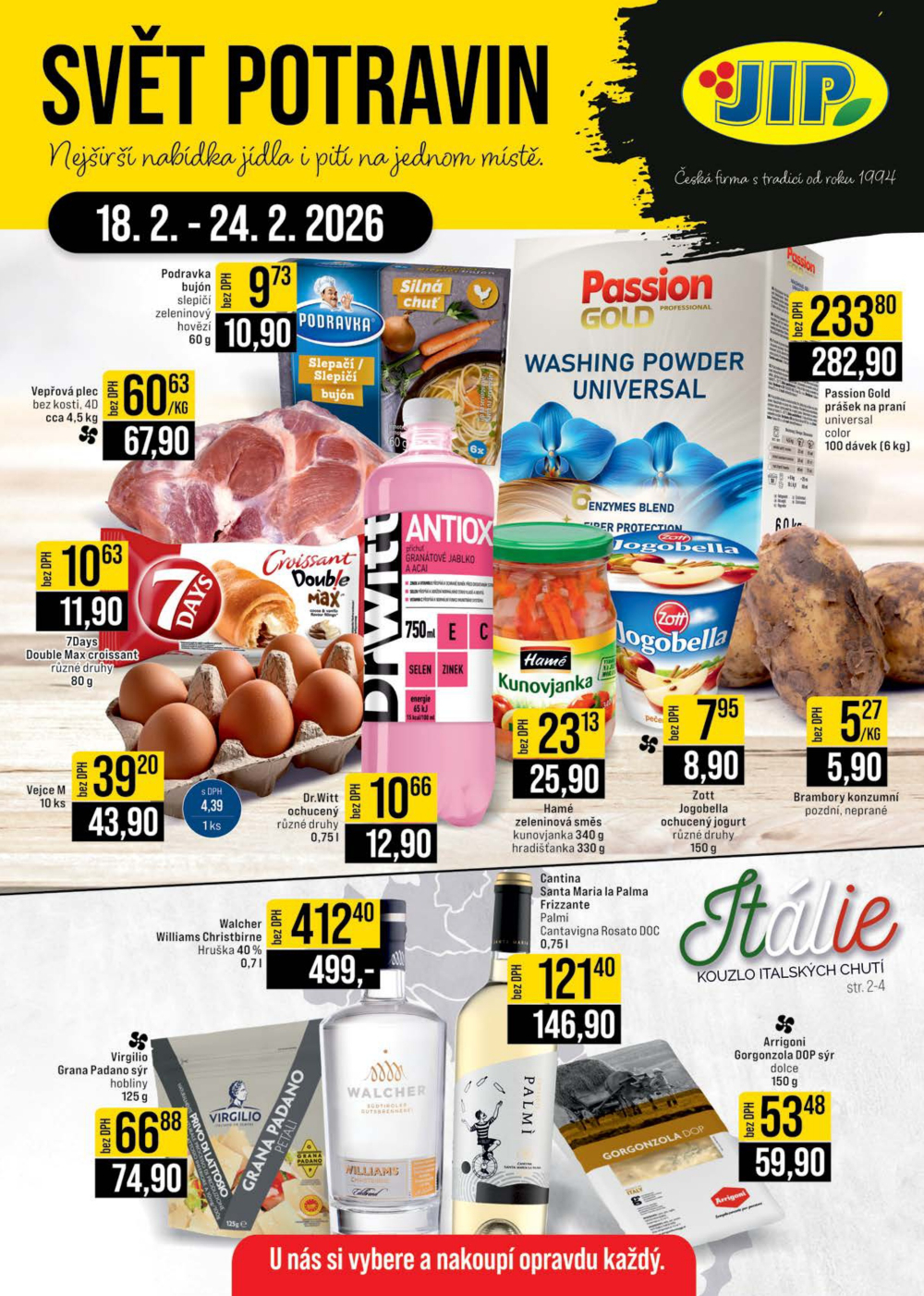 Leták JIP leták CC Cash & Carry - Brno, Ostrava, Praha, Polička, Olomouc, Karlovy Vary, Zlín, Jilemnice, Pardubice - strana 1