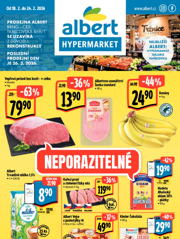 Albert Hypermarket leták - Brno Cejl, Tkalcovská