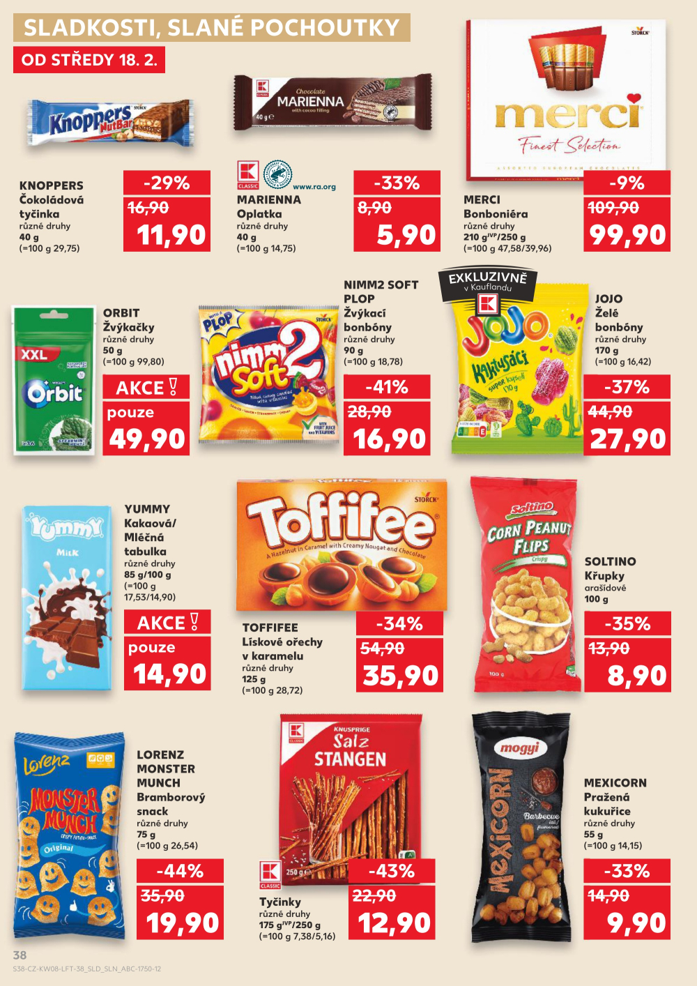 Leták Kaufland leták Jablonec nad Nisou, Jateční - strana 38