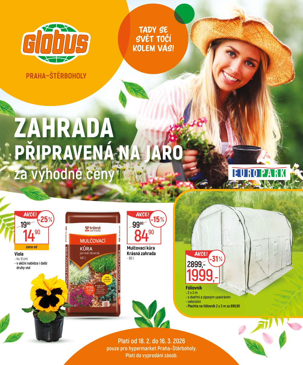 Leták Globus leták Praha - Štěrboholy - Zahrada připravená na jaro - strana 1
