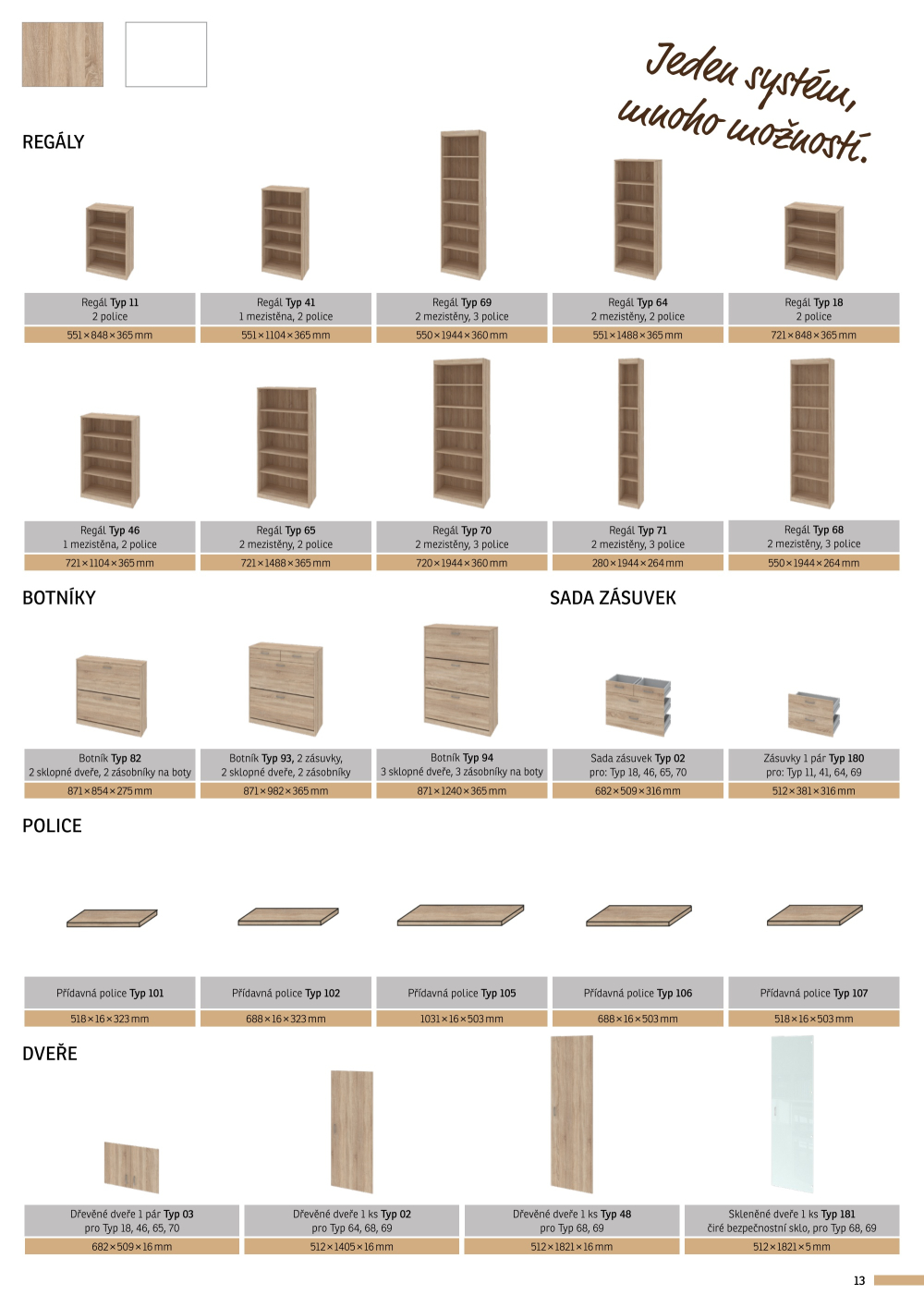Leták ASKO nábytek katalog - Nábytkový program Mega - strana 13