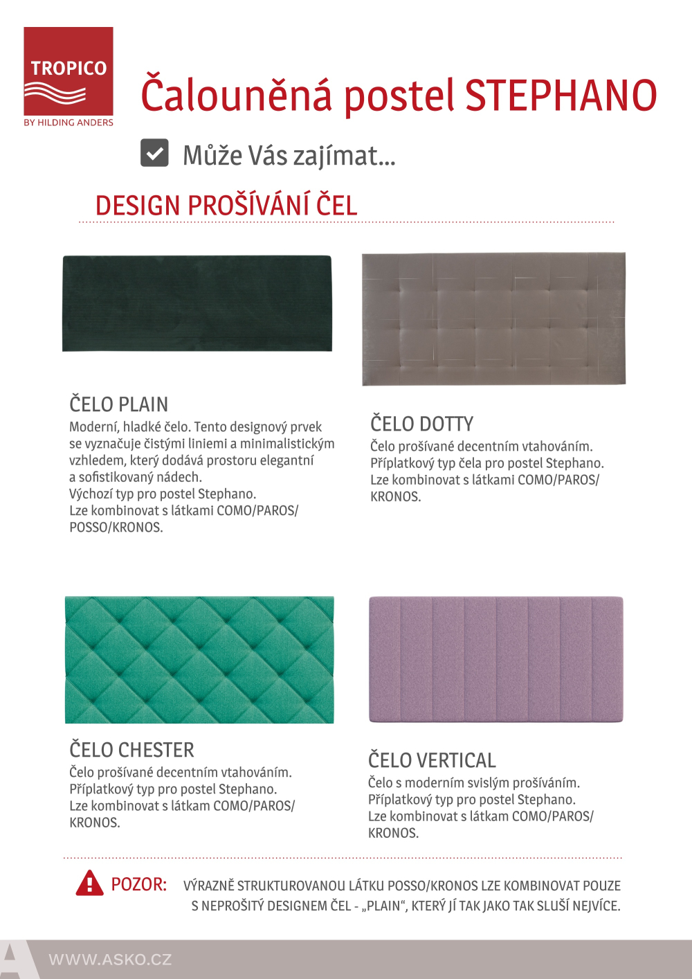 Leták ASKO nábytek katalog - Matrace Tropico - strana 58