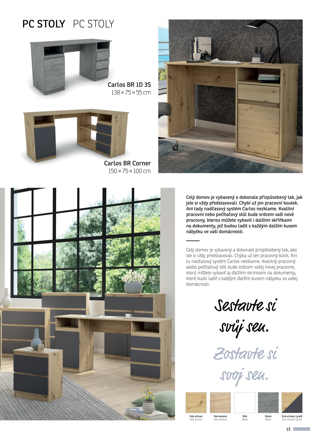Leták ASKO nábytek katalog - Program Carlos - strana 13