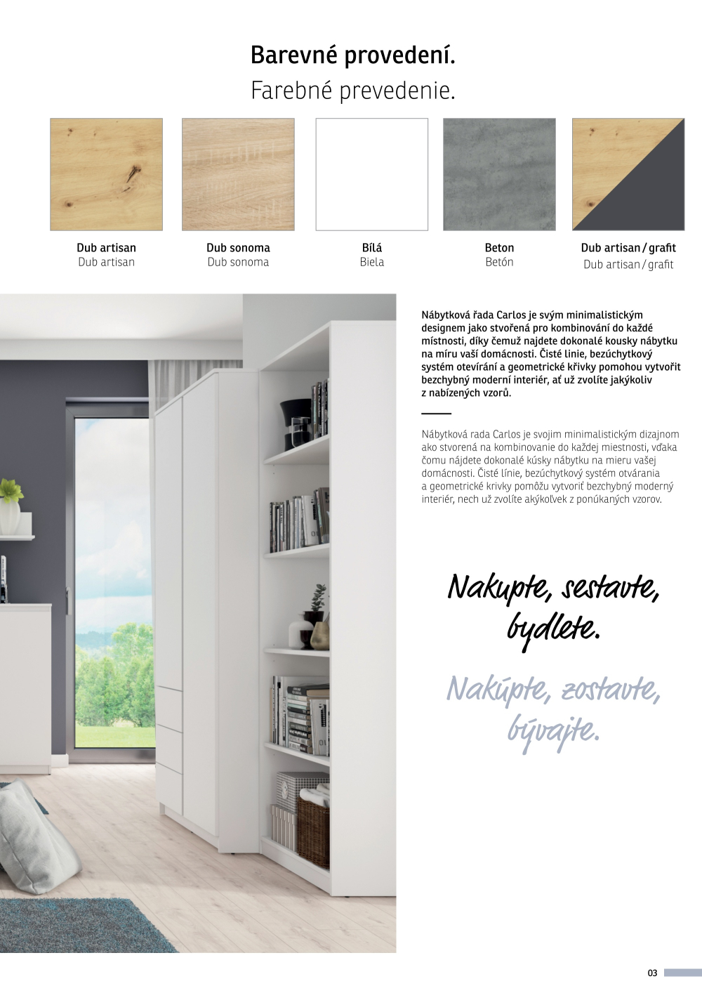 Leták ASKO nábytek katalog - Program Carlos - strana 3