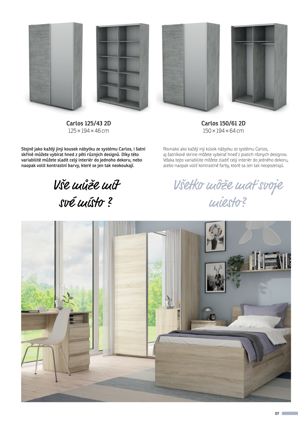 Leták ASKO nábytek katalog - Program Carlos - strana 7