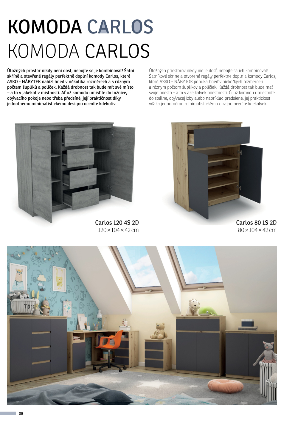 Leták ASKO nábytek katalog - Program Carlos - strana 8