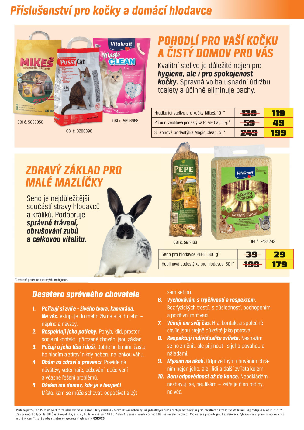 Leták OBI leták - Chovatelské potřeby - strana 6
