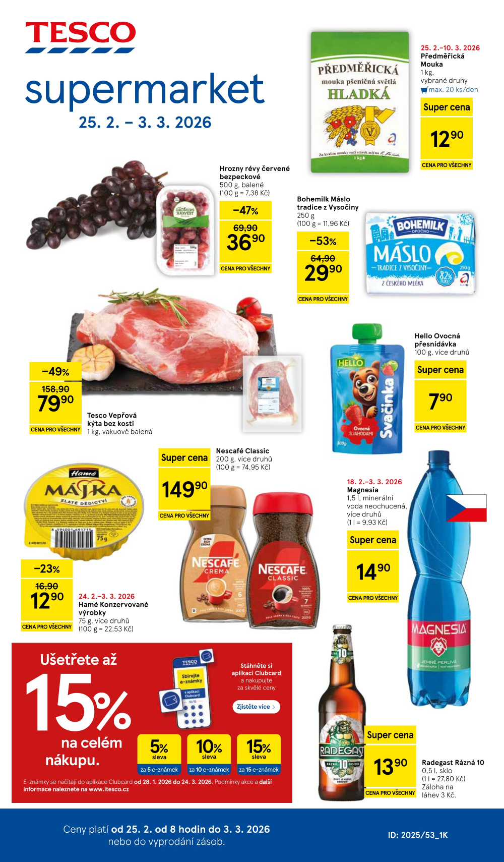 Leták Tesco supermarket leták - strana 1