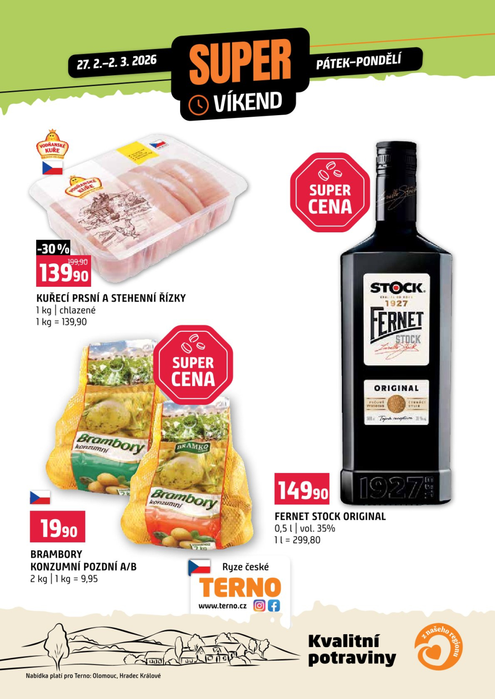 Leták Terno leták - Víkendovka Olomouc, Hradec Králové - strana 1