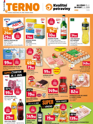 Terno leták - Prachatice, Český Krumlov, Zlín, Tábor, Strakonice a Blatná