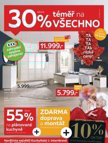 XXXLutz leták - Sleva 30 % téměř na všechno
