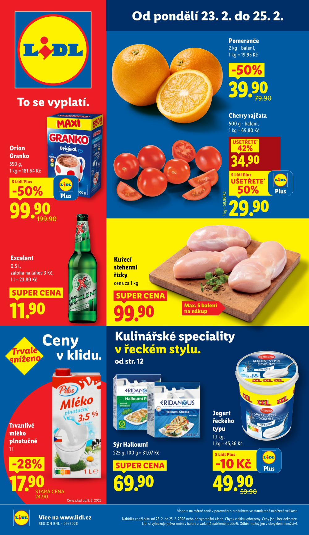 Leták Lidl leták od pondělí - Kulinářské speciality v řeckém stylu - strana 1