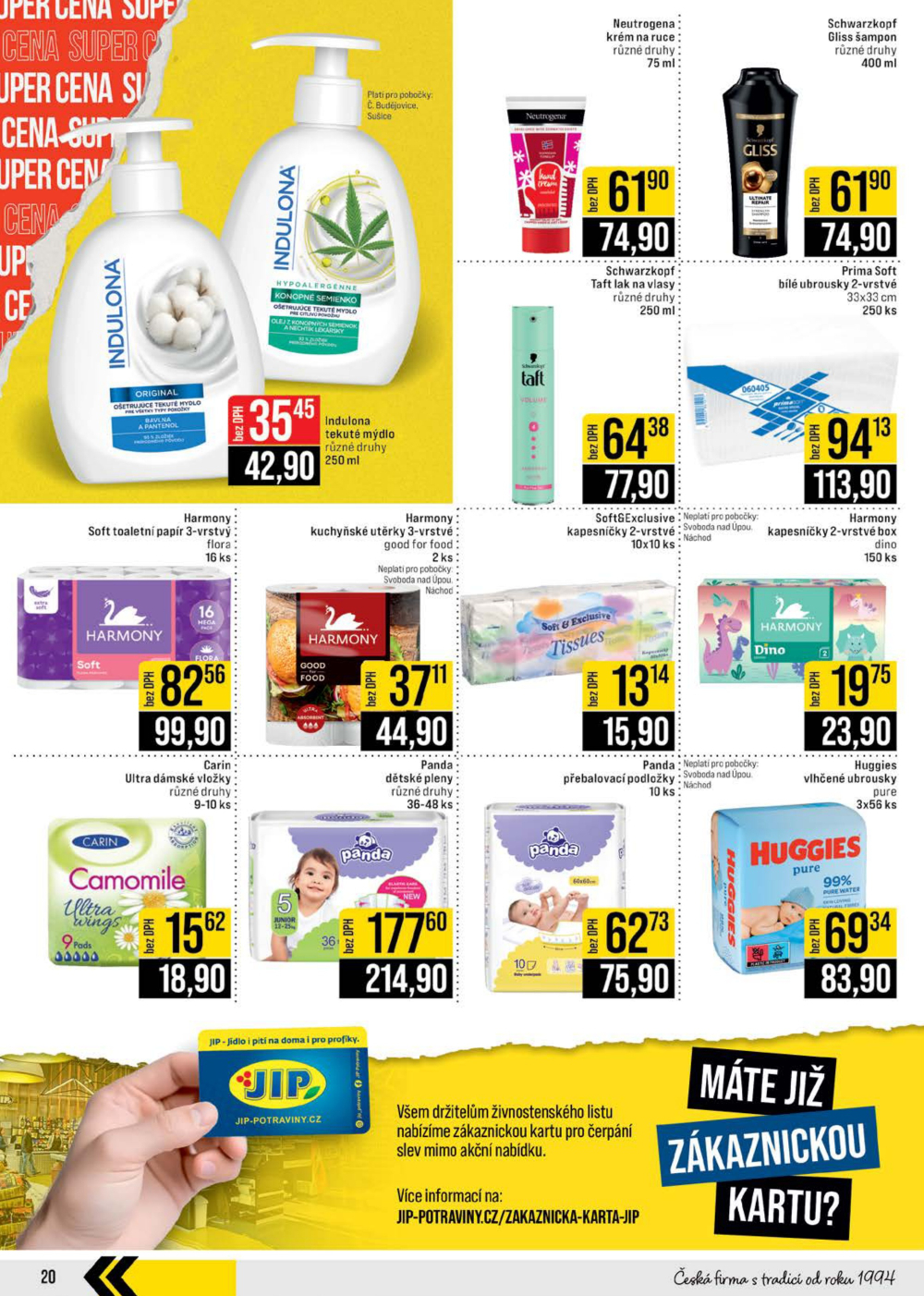 Leták JIP leták CC Cash & Carry - České Budějovice, Most, Náchod, Svoboda nad Úpou, Sušice - strana 20