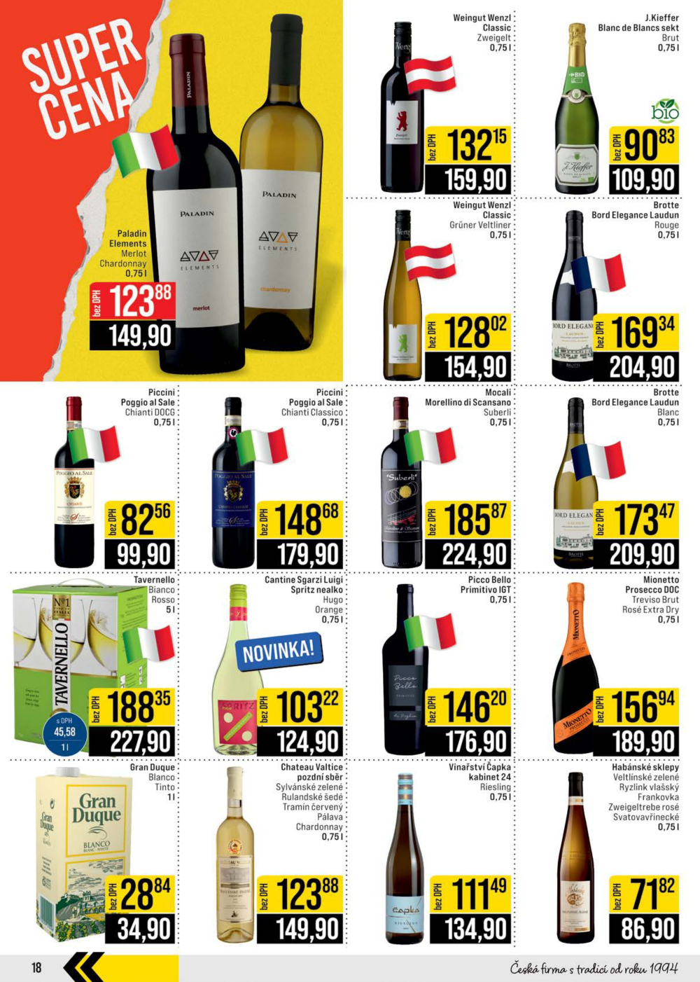 Leták JIP leták CC Cash & Carry - Brno, Ostrava, Praha, Polička, Olomouc, Karlovy Vary, Zlín, Jilemnice, Pardubice - strana 18