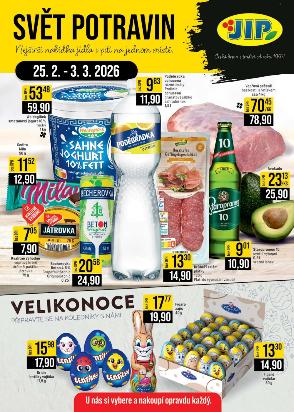 Leták JIP leták CC Cash & Carry - Brno, Ostrava, Praha, Polička, Olomouc, Karlovy Vary, Zlín, Jilemnice, Pardubice - strana 1