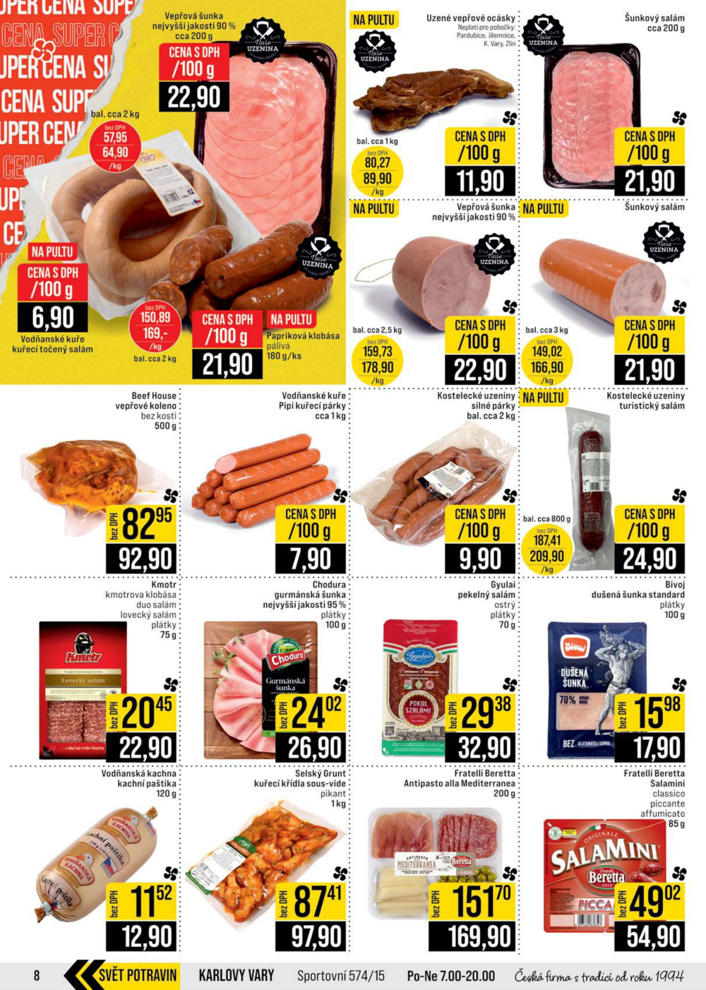 Leták JIP leták CC Cash & Carry - Brno, Ostrava, Praha, Polička, Olomouc, Karlovy Vary, Zlín, Jilemnice, Pardubice - strana 8