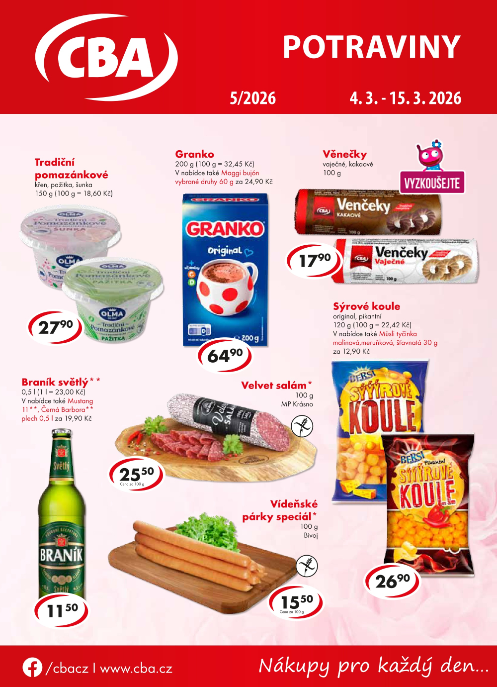 Leták CBA Potraviny leták - strana 1