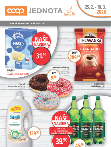 Jednota Mikulov leták