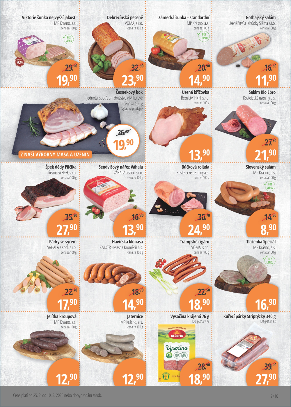 Leták Jednota Mikulov leták - strana 2