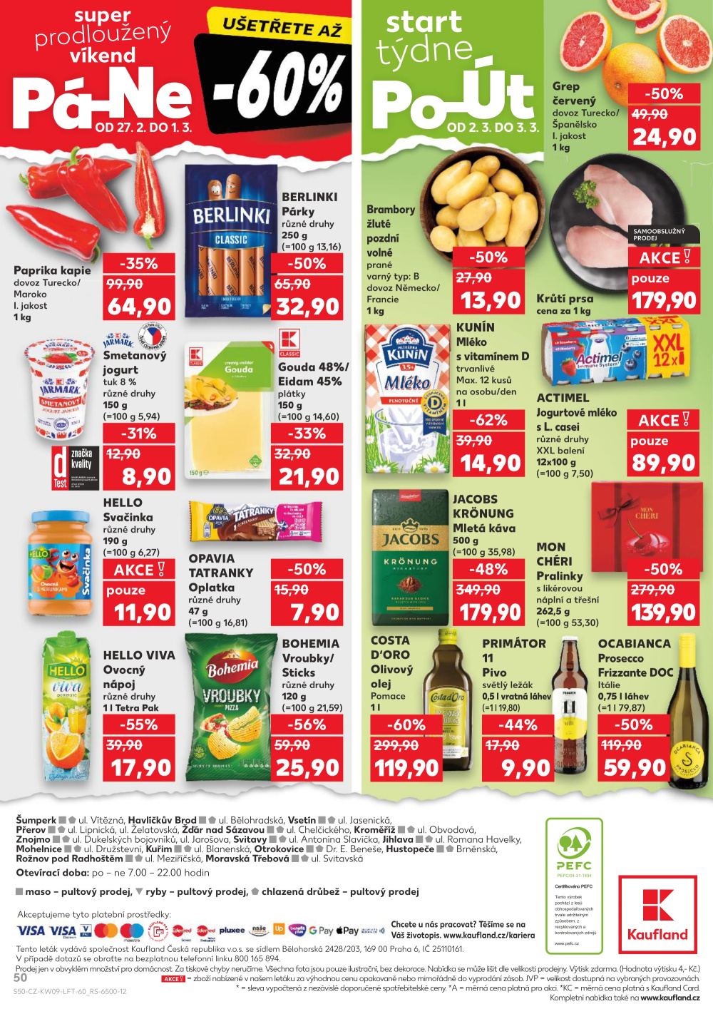 Leták Kaufland leták Znojmo, Jarošova - strana 50