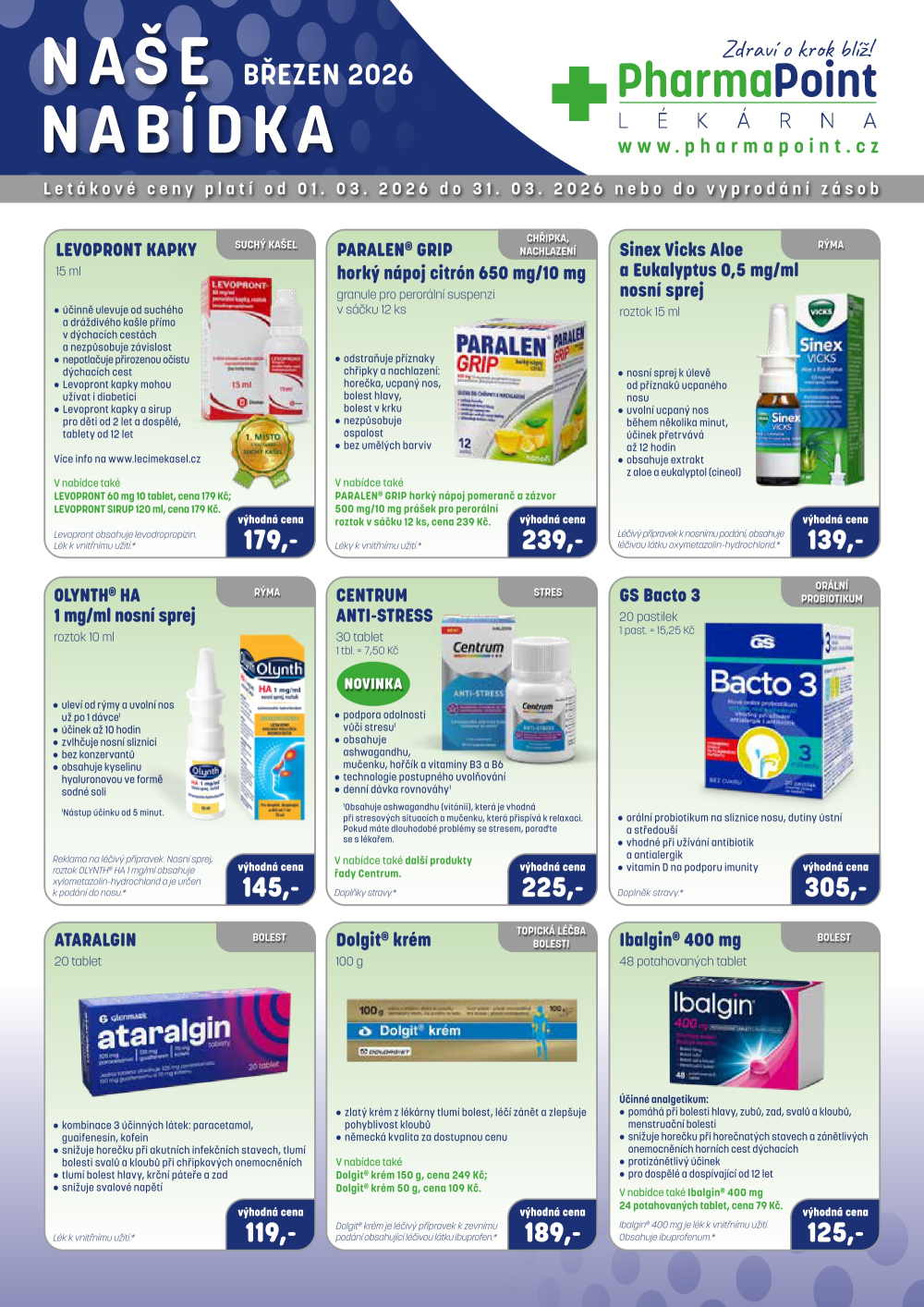 Leták PharmaPoint leták B - strana 1