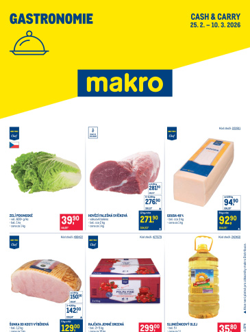 Makro leták - Gastronomie