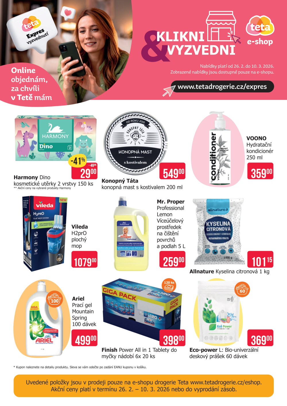 Leták Teta drogerie - Speciální nabídka e-shop - strana 1