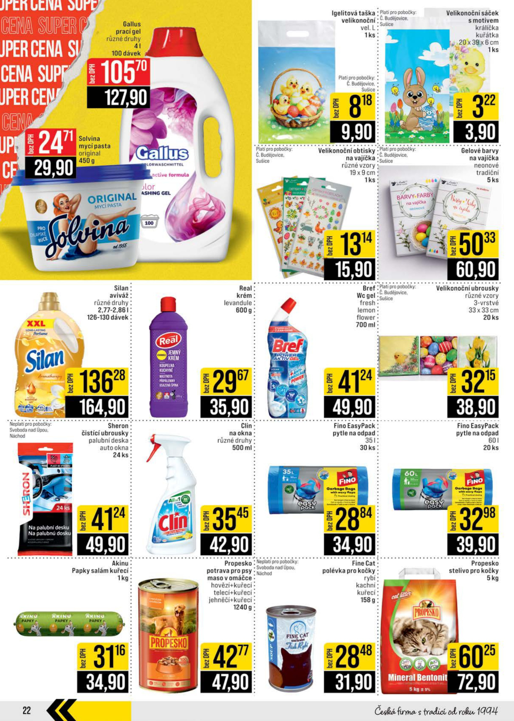 Leták JIP leták CC Cash & Carry - České Budějovice, Most, Náchod, Svoboda nad Úpou, Sušice - strana 22