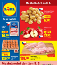 Akční leták Lidl  od čtvrtka - Mezinárodní den žen
