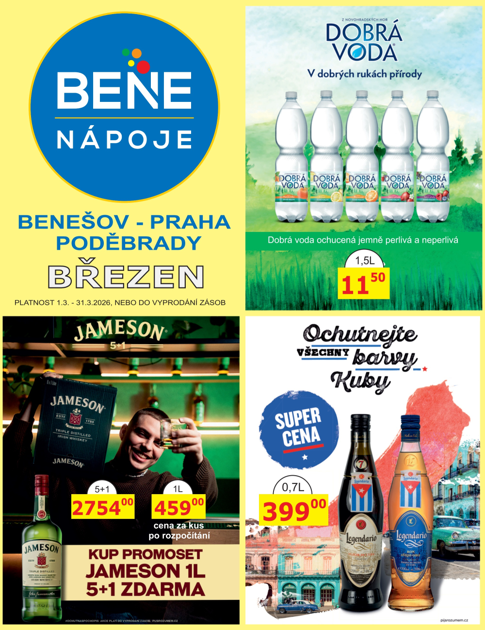 Leták BENE NÁPOJE leták - strana 1